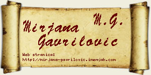 Mirjana Gavrilović vizit kartica